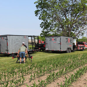 agricultural drone and trailer