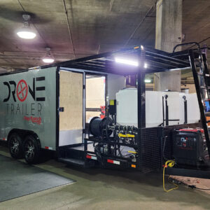 View of 3 tanks in drone trailer