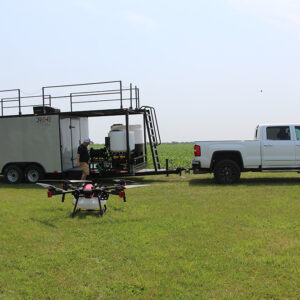 agricultural drone and trailer