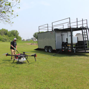 agricultural drone and trailer