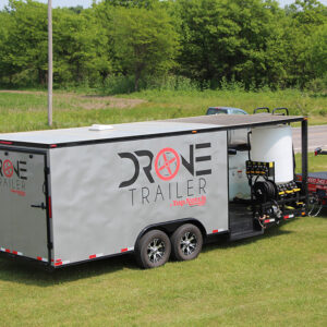 agricultural drone trailer aerial view