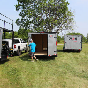 agricultural drone trailers in the field